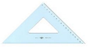 ARDA Wandtafel-Winkel 45° – 25 × 25 cm, Kunststoff, transparent, Skalenfarbe schwarz