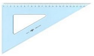 ARDA Wandtafel-Winkel 60° – 25 × 25 cm, Kunststoff, transparent, Skalenfarbe schwarz
