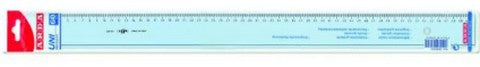 ARDA Wandtafel-Lineal 50 cm – Kunststoff, transparent, Tuschekante, mit Etui, eingeprägte Masseinteilung