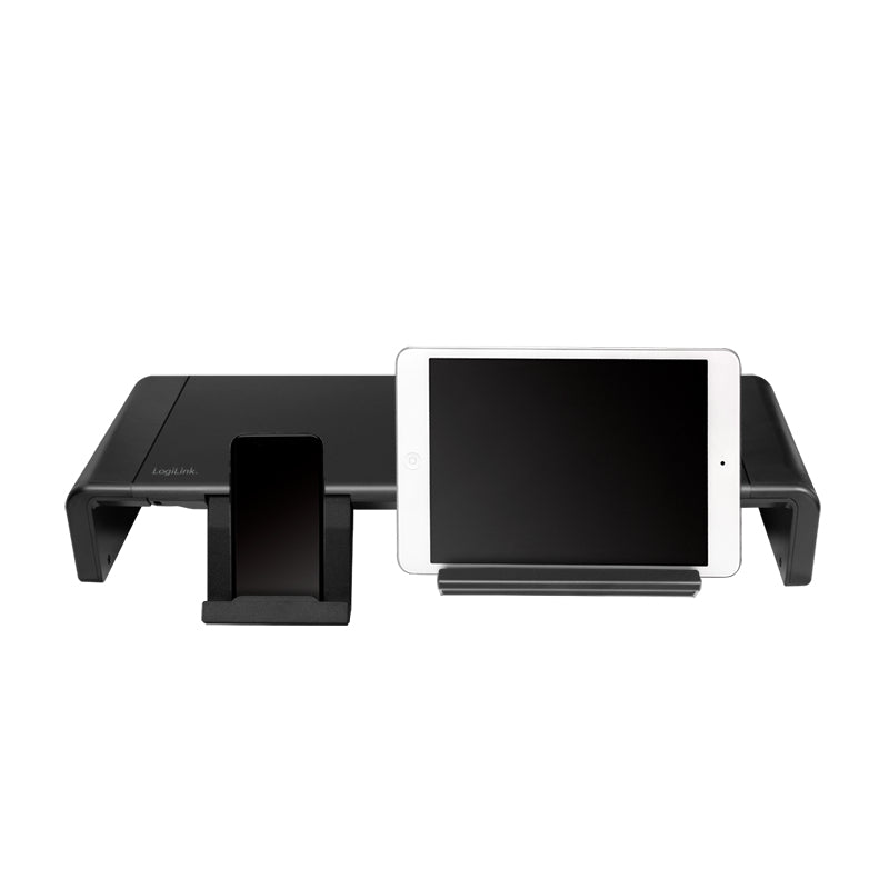 LogiLink BP0140 – Monitor-Tischständer – freistehend – bis 25 kg – breitenverstellbar – Schwarz