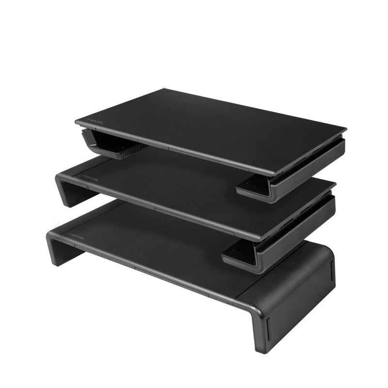 LogiLink BP0140 – Monitor-Tischständer – freistehend – bis 25 kg – breitenverstellbar – Schwarz