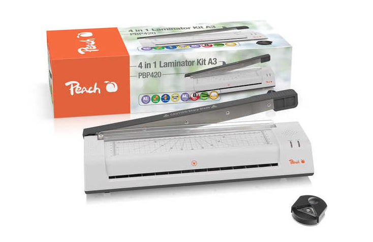 Peach PBP420 Laminiergerät A3 – Kalt-/Heisslaminator, bis 125 µm, 2 Rollen, 250 mm/min