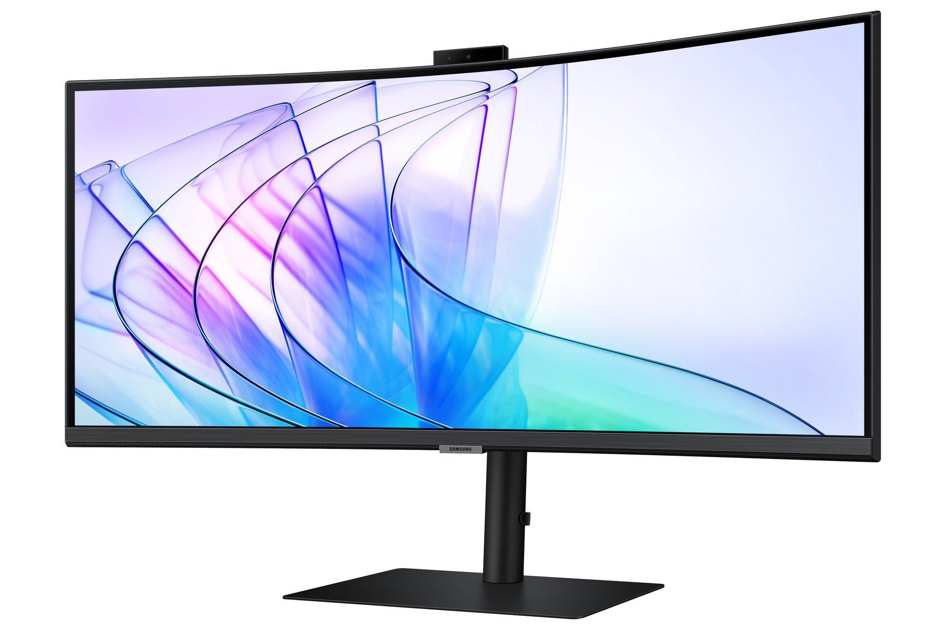 Samsung S65Vc – 34" Curved, 3440 × 1440 (UWQHD), VA, 100 Hz, USB‑C 90 W, Webcam, KVM, LAN