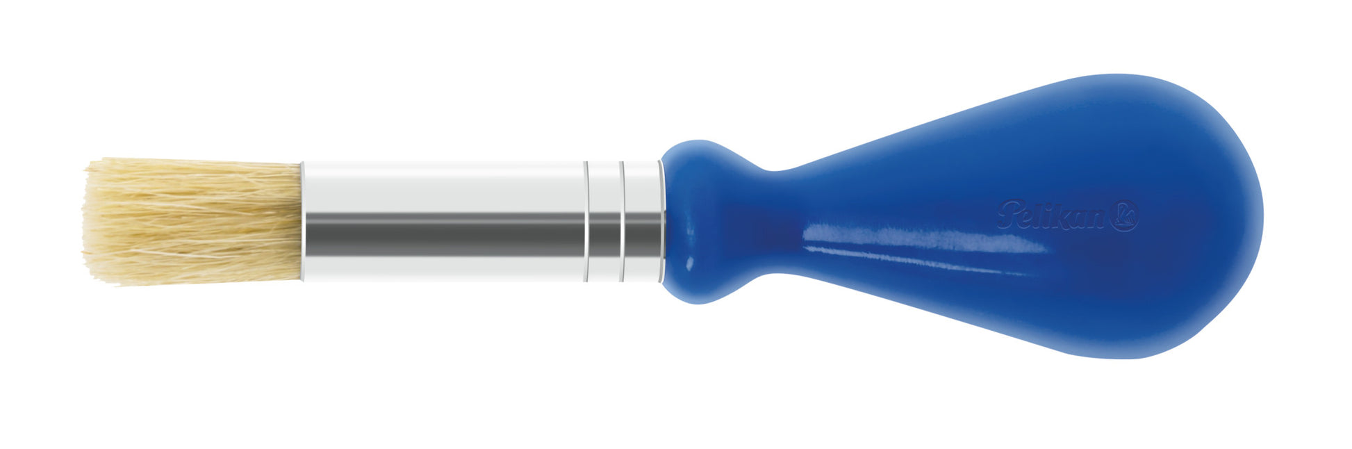 Pelikan Pinsel – Flachpinsel, Naturhaar, Blau, Kunststoffgriff, ab 2 Jahren