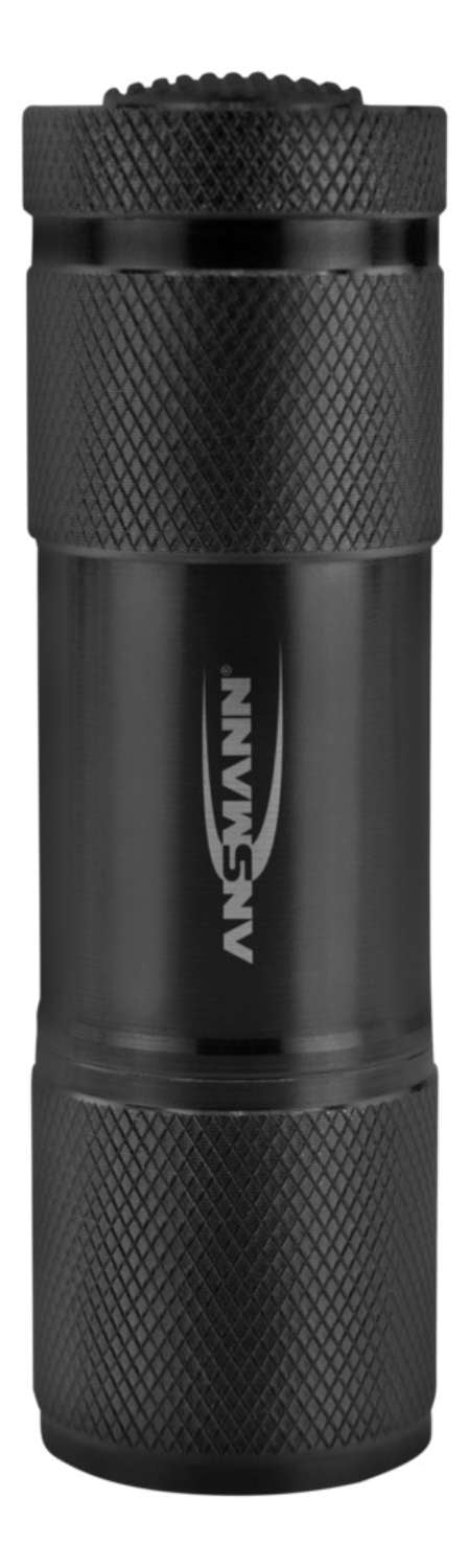Ansmann Taschenlampe Action 9 – 175 lm, 19 m, IPX3, 3× AAA (inkl.) – Schwarz