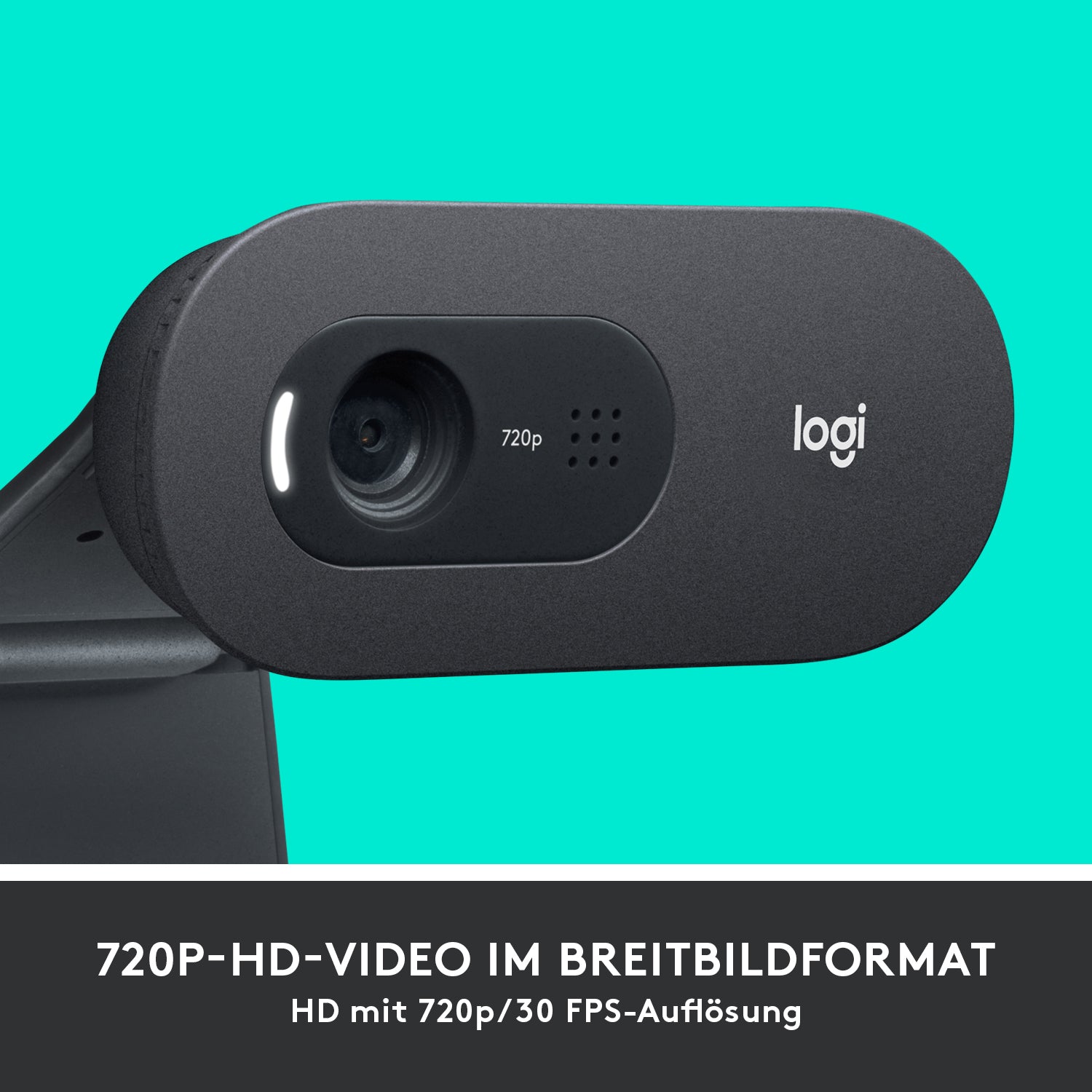 Logitech C505 Webcam – HD 720p, 30 fps, USB-A – Graphit