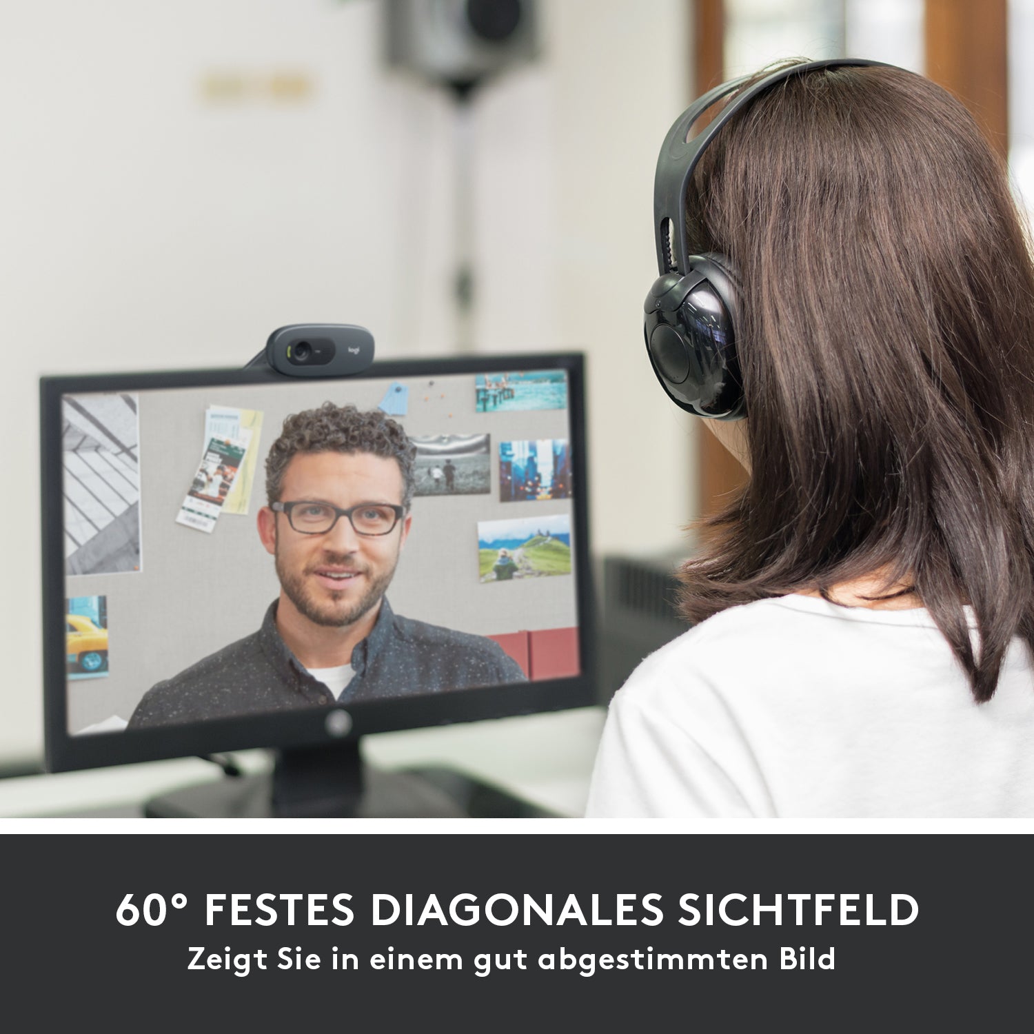 Logitech C505 Webcam – HD 720p, 30 fps, USB-A – Graphit