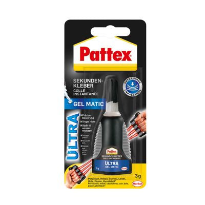 Pattex PSG5C Ultra Gel Matic Sekundenkleber Extra Stark – 3 g, Wasserfest