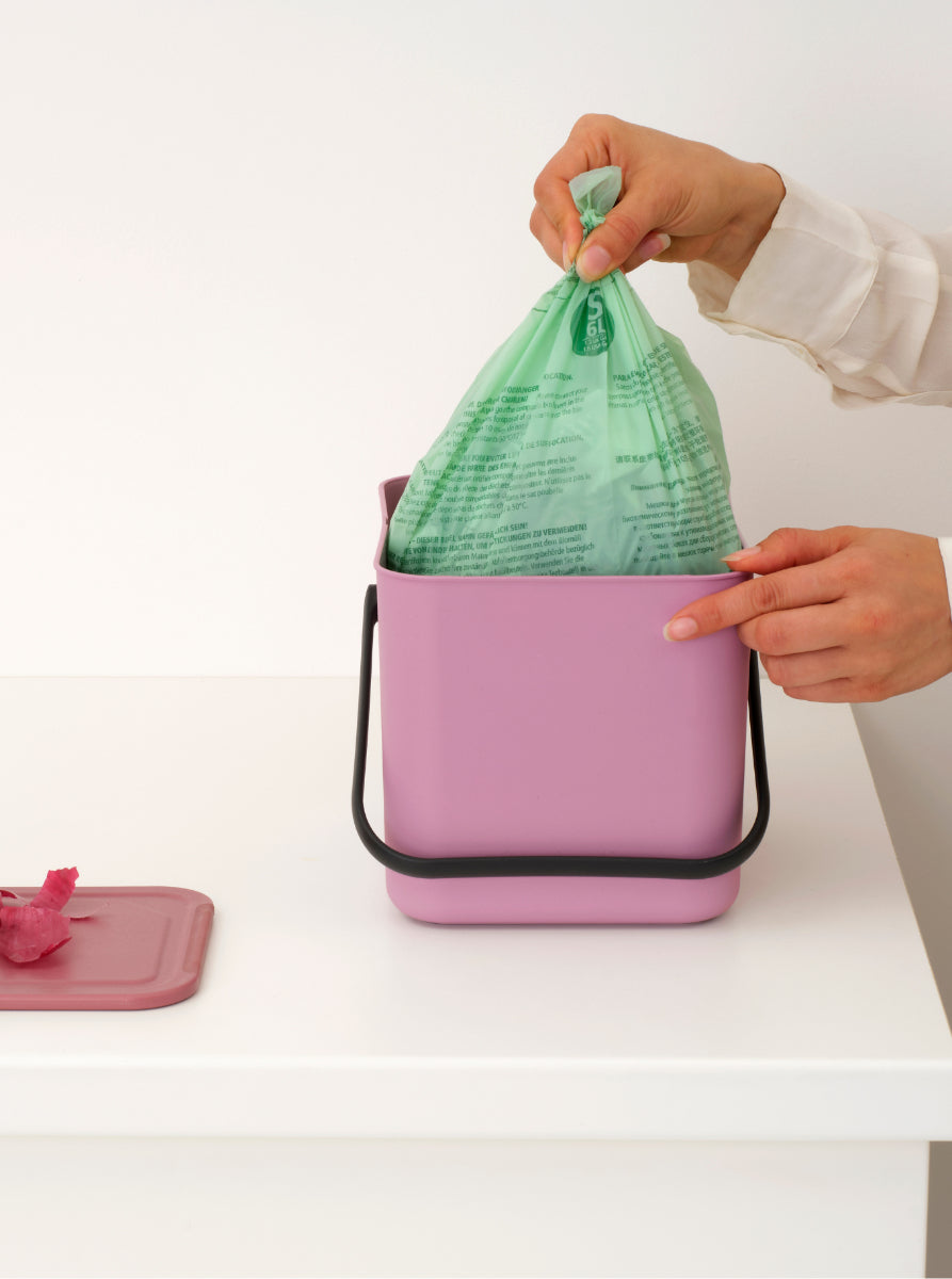 Brabantia Recyclingbox Sort & Go – 6 l – Kunststoff, rechteckig – rosa