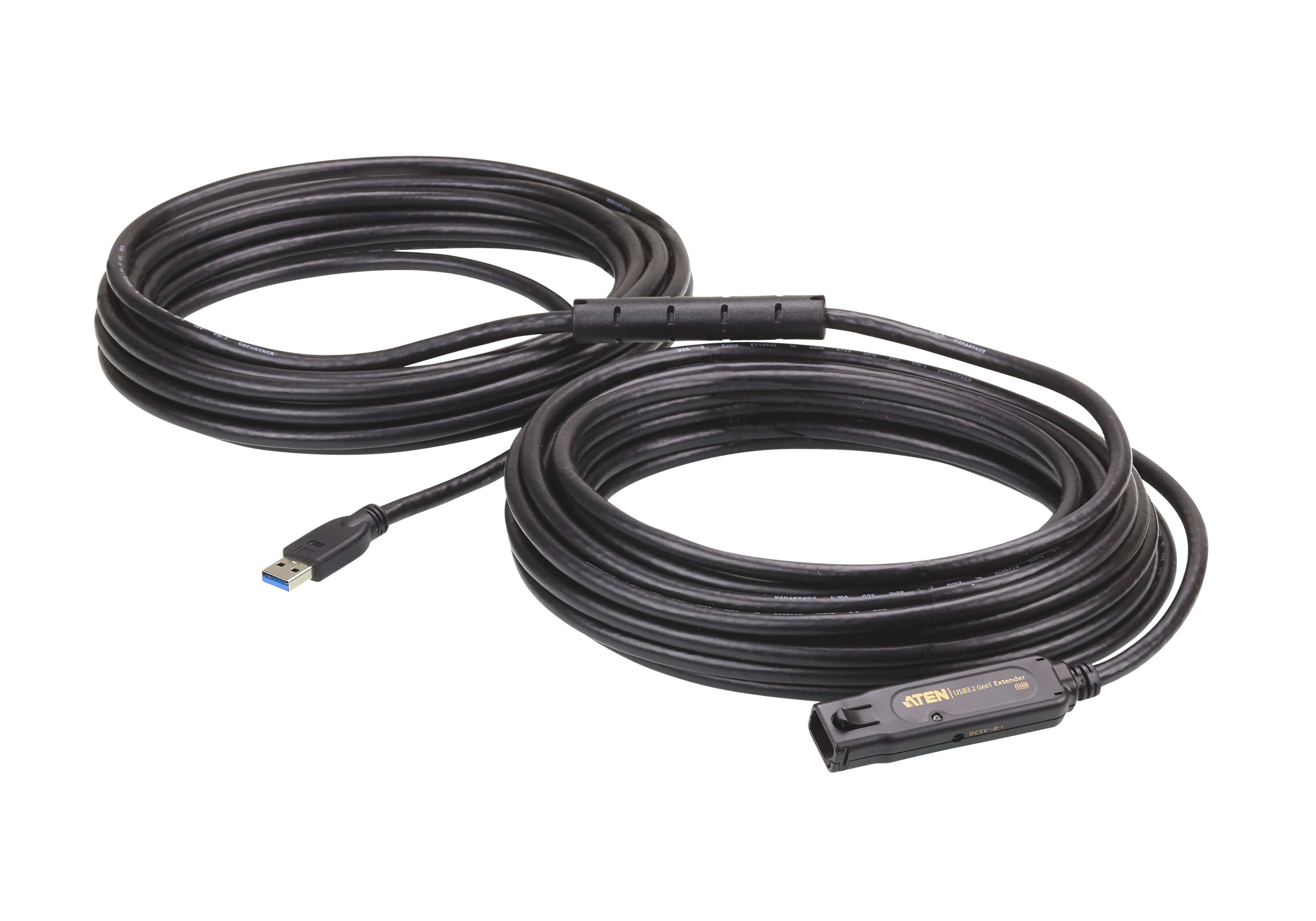 ATEN USB-A Verlängerungskabel (Stecker auf Buchse) – USB 3.2 Gen 1 (5 Gbit/s) – 15 m – Aktiv – Schwarz