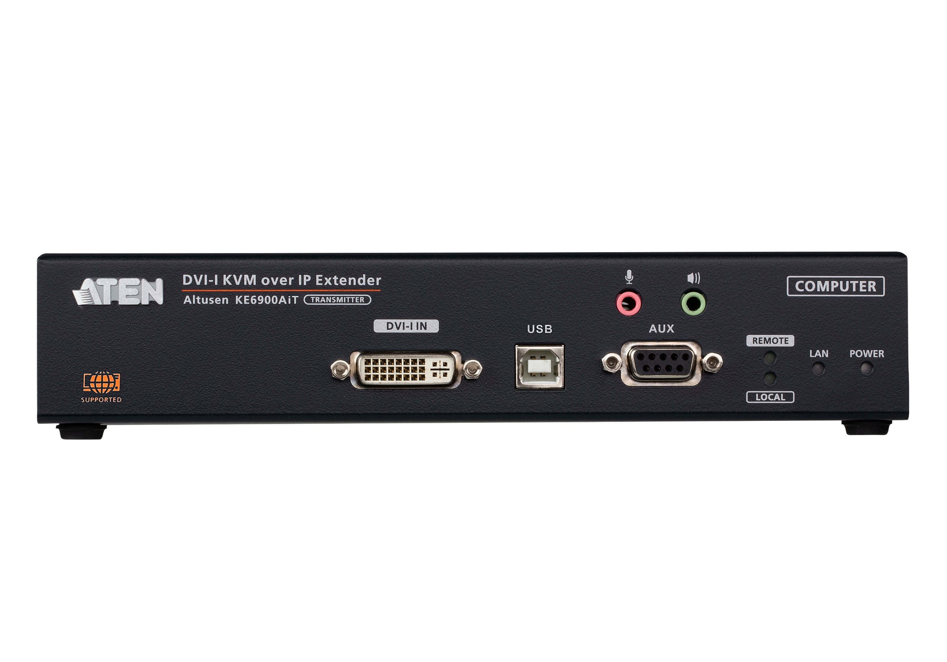 ATEN KE6900AiT – KVM-Extender (DVI) – Sender – 1×DVI-I, 1×RJ45, Rackfähig, Schwarz