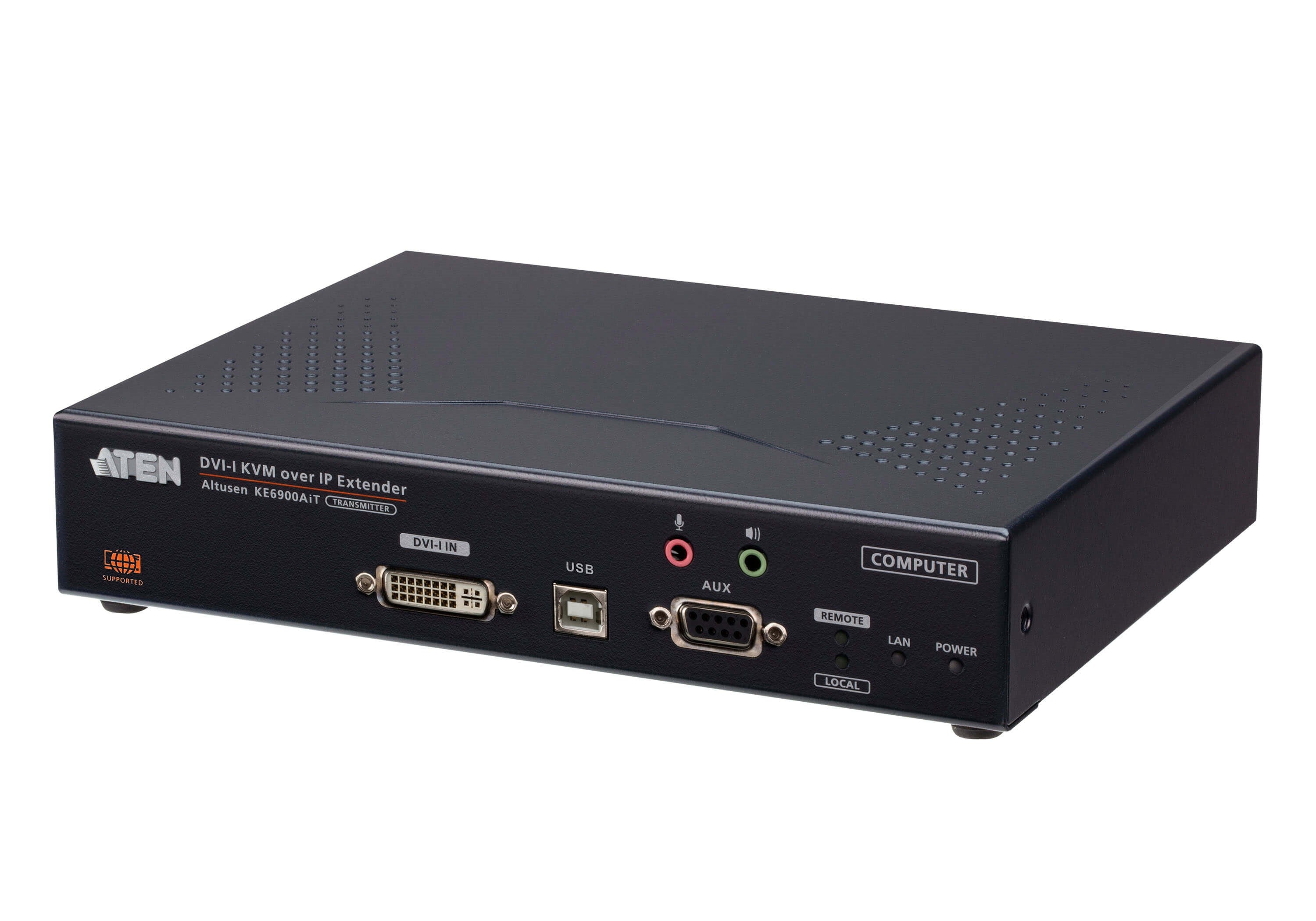 ATEN KE6900AiT – KVM-Extender (DVI) – Sender – 1×DVI-I, 1×RJ45, Rackfähig, Schwarz