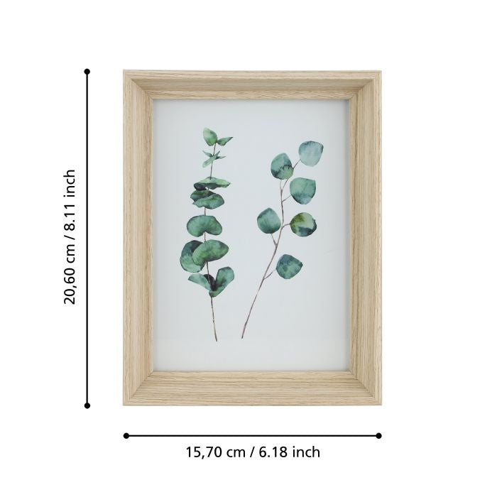 EGLO Bilderrahmen – für 13 × 18 cm – Glas & MDF & Holz, braun