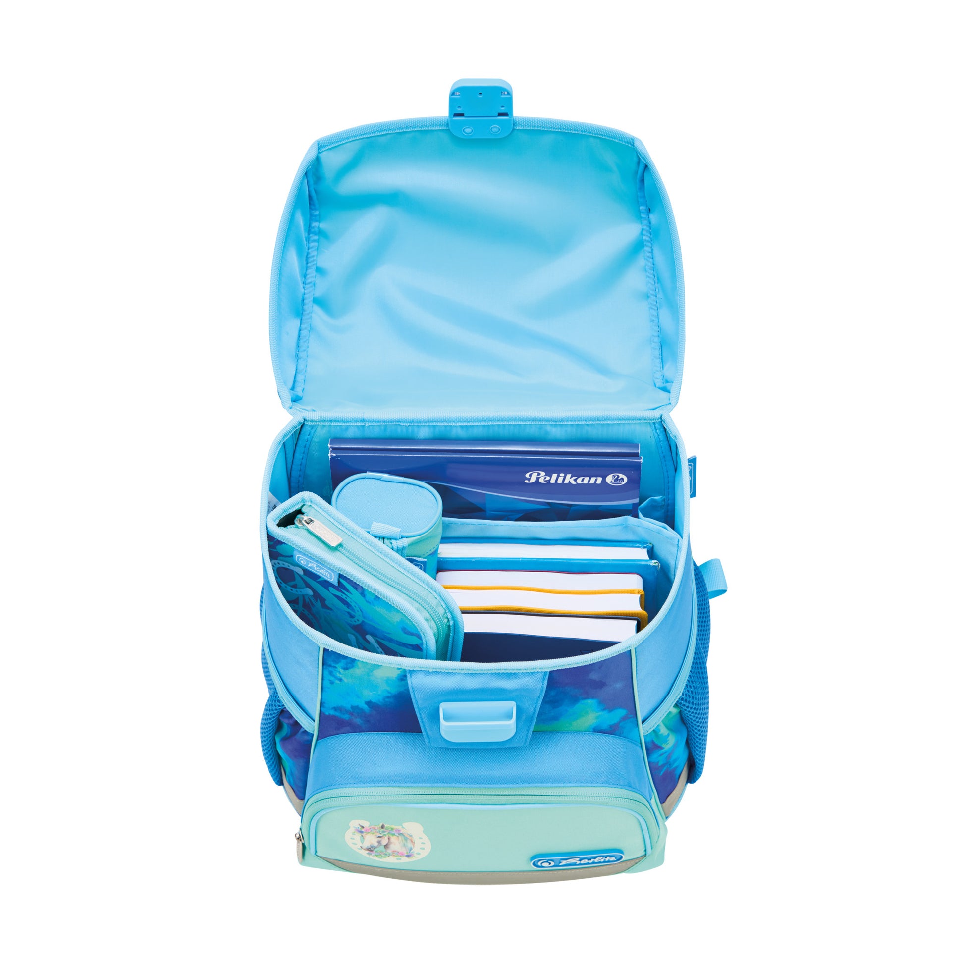 Herlitz Loop Plus – Schulrucksack-Set 4-teilig, Lucky Horse, 17 l, 31×37×22 cm