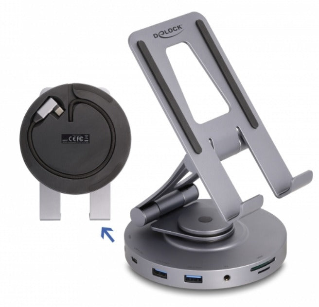 DeLOCK 88017 Dockingstation – USB-C, 1× HDMI, 2× USB-A, SD/microSD, 3,5 mm Audio, für Windows/Mac/Android