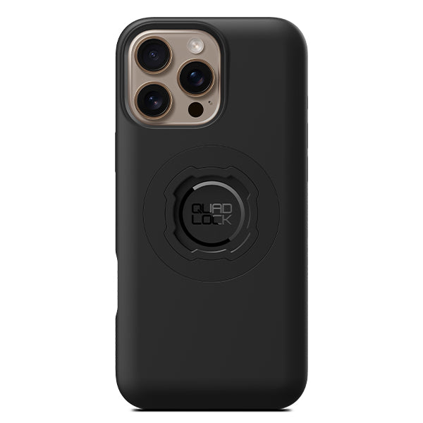 Quad Lock MAG Case Backcover – für Apple iPhone 16 Pro Max, MagSafe, PC+TPU+Mikrofaser, Schwarz