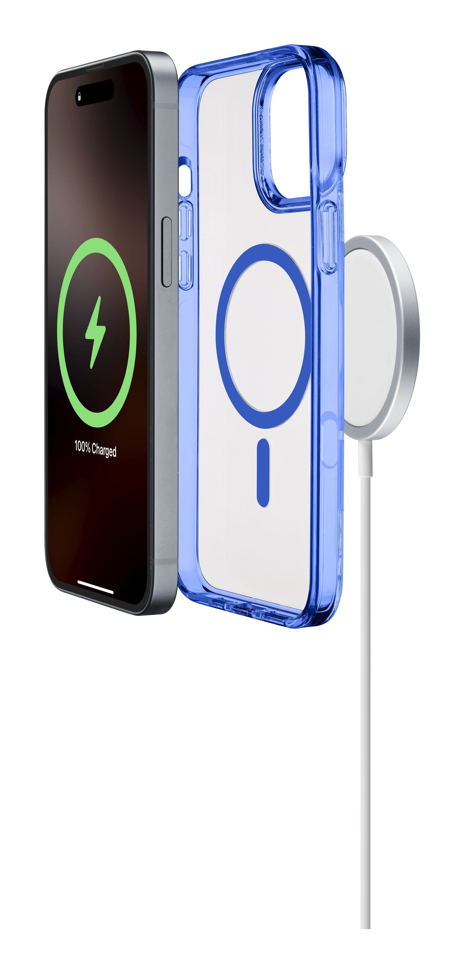 Cellularline Iconic – Backcover – für Apple iPhone 16 Pro, MagSafe, Kunststoff, Blau