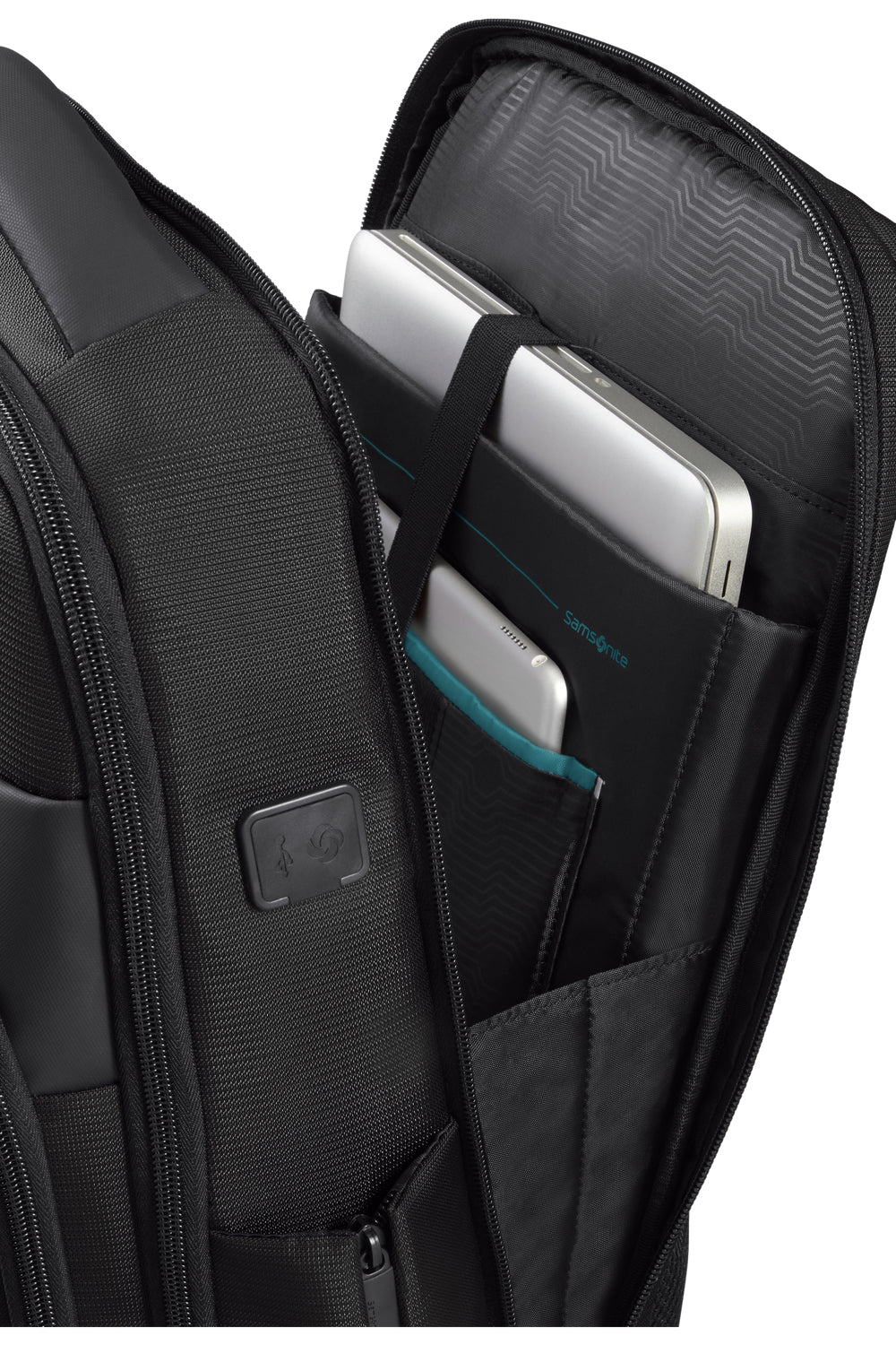 Samsonite Mysight Notebook-Rucksack – 16,5 l, Aufsteckfunktion, recyceltes PET (rPET), Schwarz