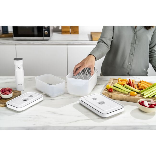 ZWILLING Vakuumierzubehör – 12 × 19 × 2,7 cm, für Vakuumierer, 2 Stk., Kunststoff, Grau