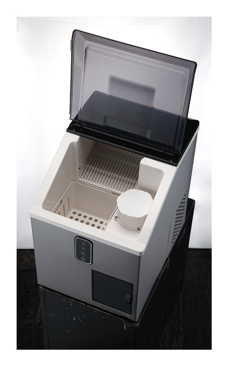 Ohmex Eiswürfelmaschine OHM-ICE-2418C – 18 kg/24 h, 1,7 l, schwarz/edelstahl