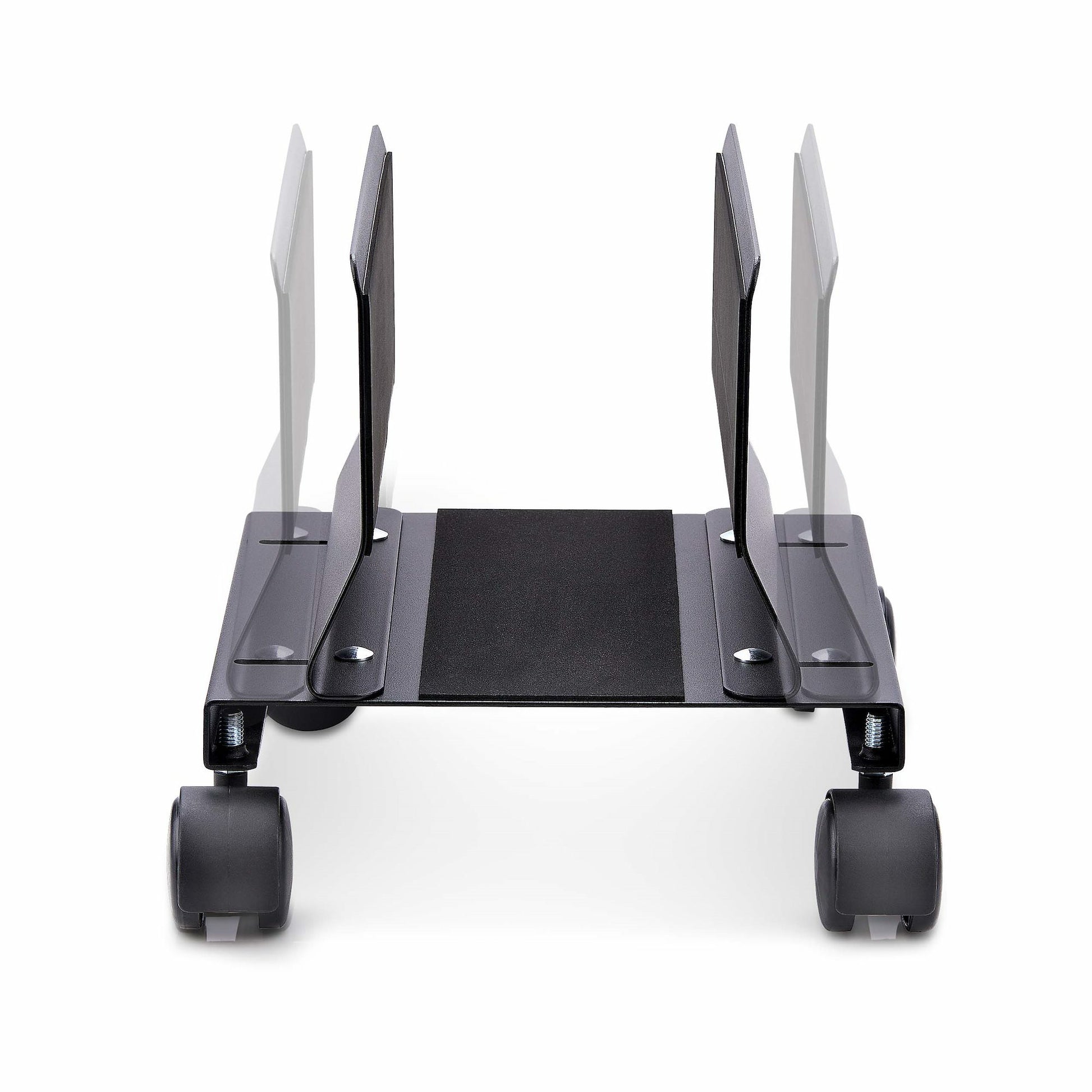 StarTech.com Gerätewagen – für Tower – 21 kg Tragkraft, einstellbare Breite 132–220 mm, 4 Rollen – Schwarz