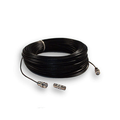 Güde 0134-50 – Antennenkabel, BNC Stecker – BNC Stecker, 50 m, 50 Ω, RG174U, doppelt geschirmt, Schwarz
