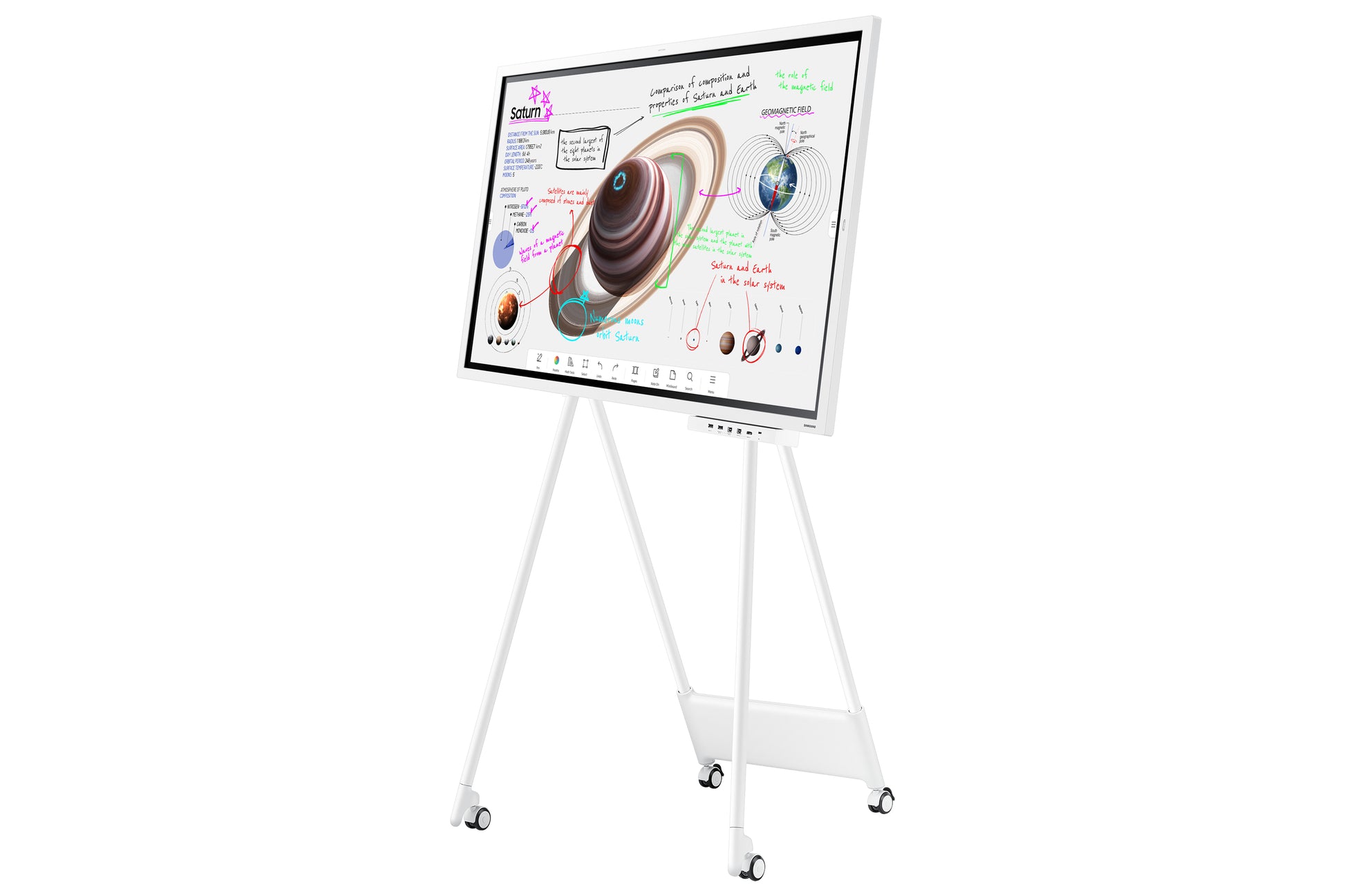 Samsung Whiteboard – 152,2 × 89,8 cm, Kunststoff-Rahmen, Wandmontage