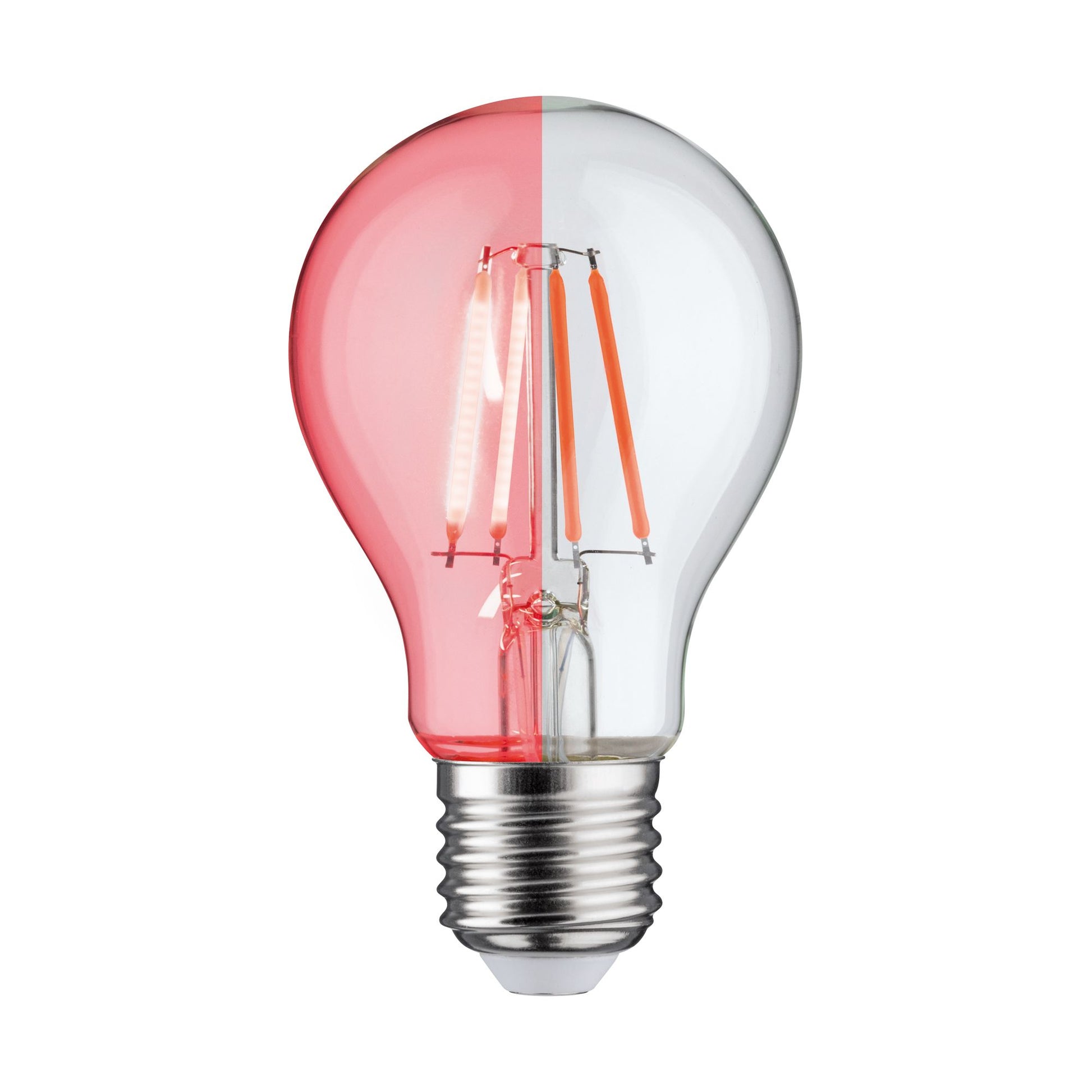 Paulmann Leuchtmittel E27 Birnenform – 40 lm, 1,3 W, Rot – 1 Stk., Klar