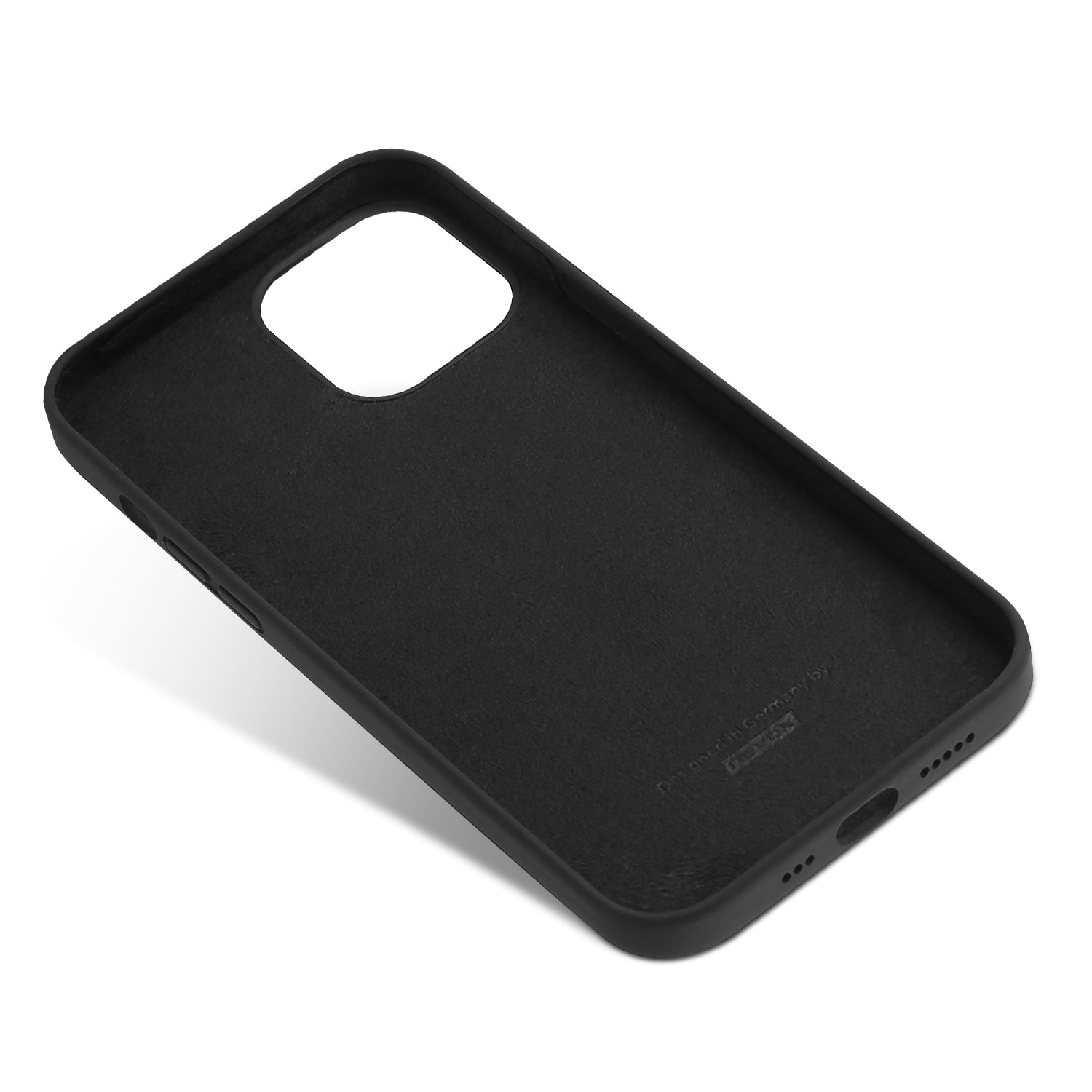 nevox StyleShell SHOCK Backcover – für Apple iPhone 15 Pro, PC+Silikon+Mikrofaser, Schwarz