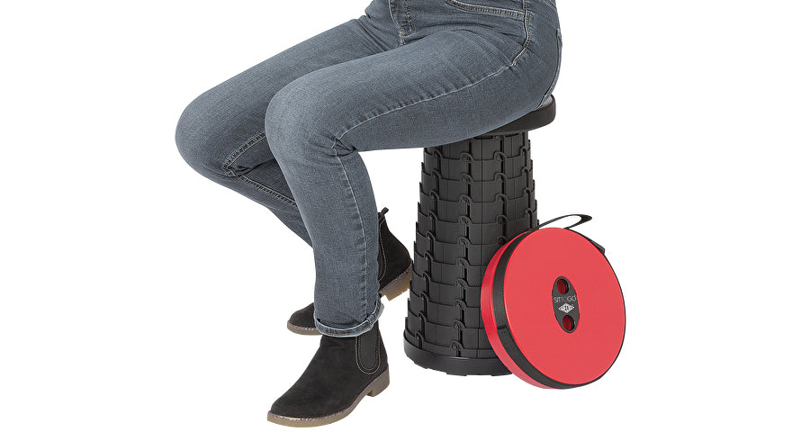 Wedo Hocker Sittogo – Sitzhöhe 6,5–44 cm, 135 kg, rot