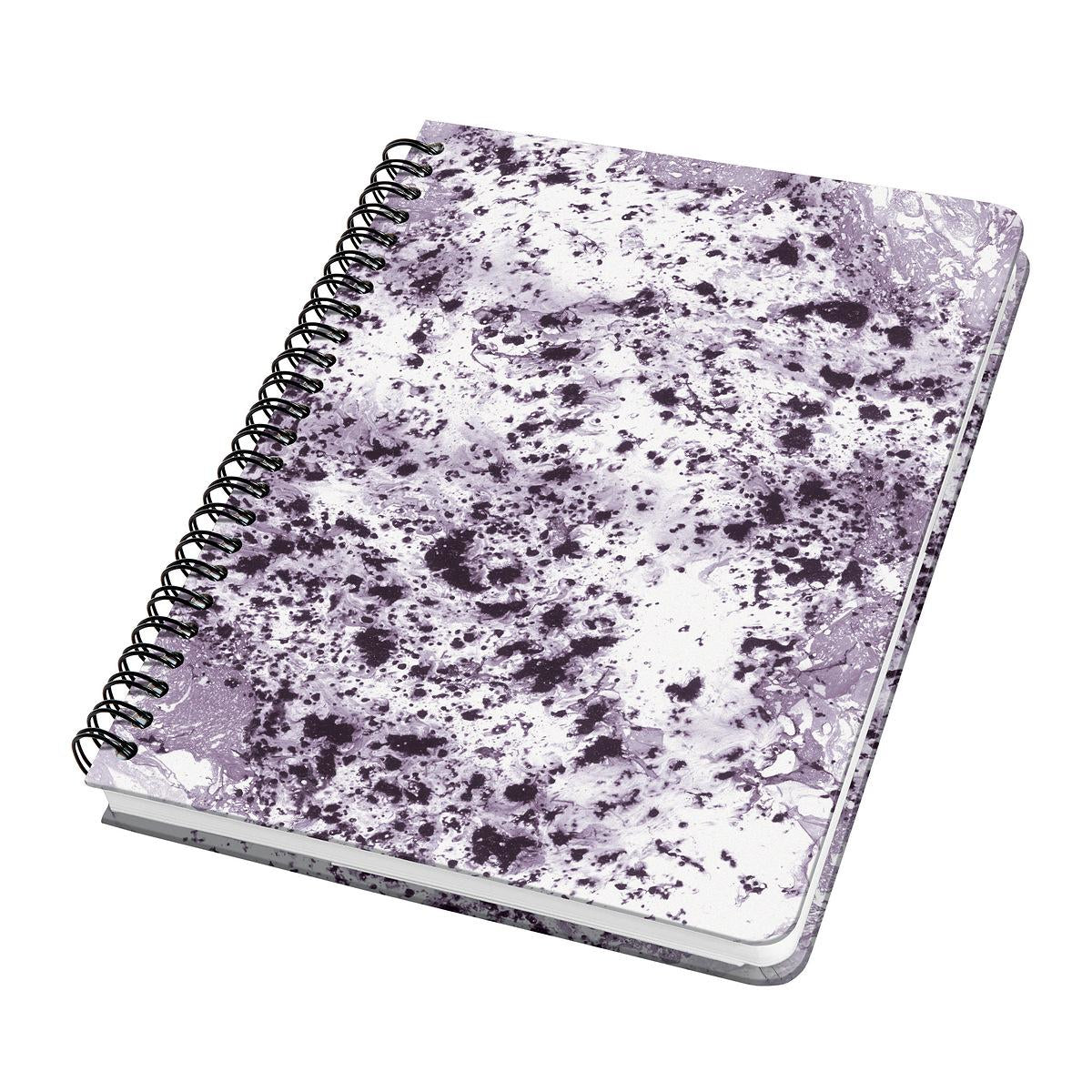 Sigel Spiralbuch – 162 × 215 mm – 100 g/m² – Doppelspirale, perforiert, Einstecktasche, violett/weiss, FSC