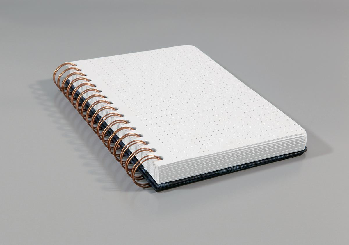 Sigel Notizbuch, punktkariert, Spiralbindung, Hardcover, 240 Seiten, perforiert, 120 g/m² – mehrfarbig