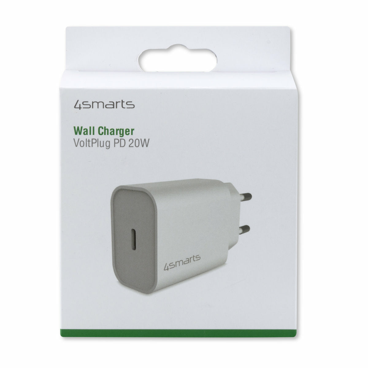 4smarts VoltPlug USB-Ladegerät 20 W – USB-C×1 – PD – Weiss