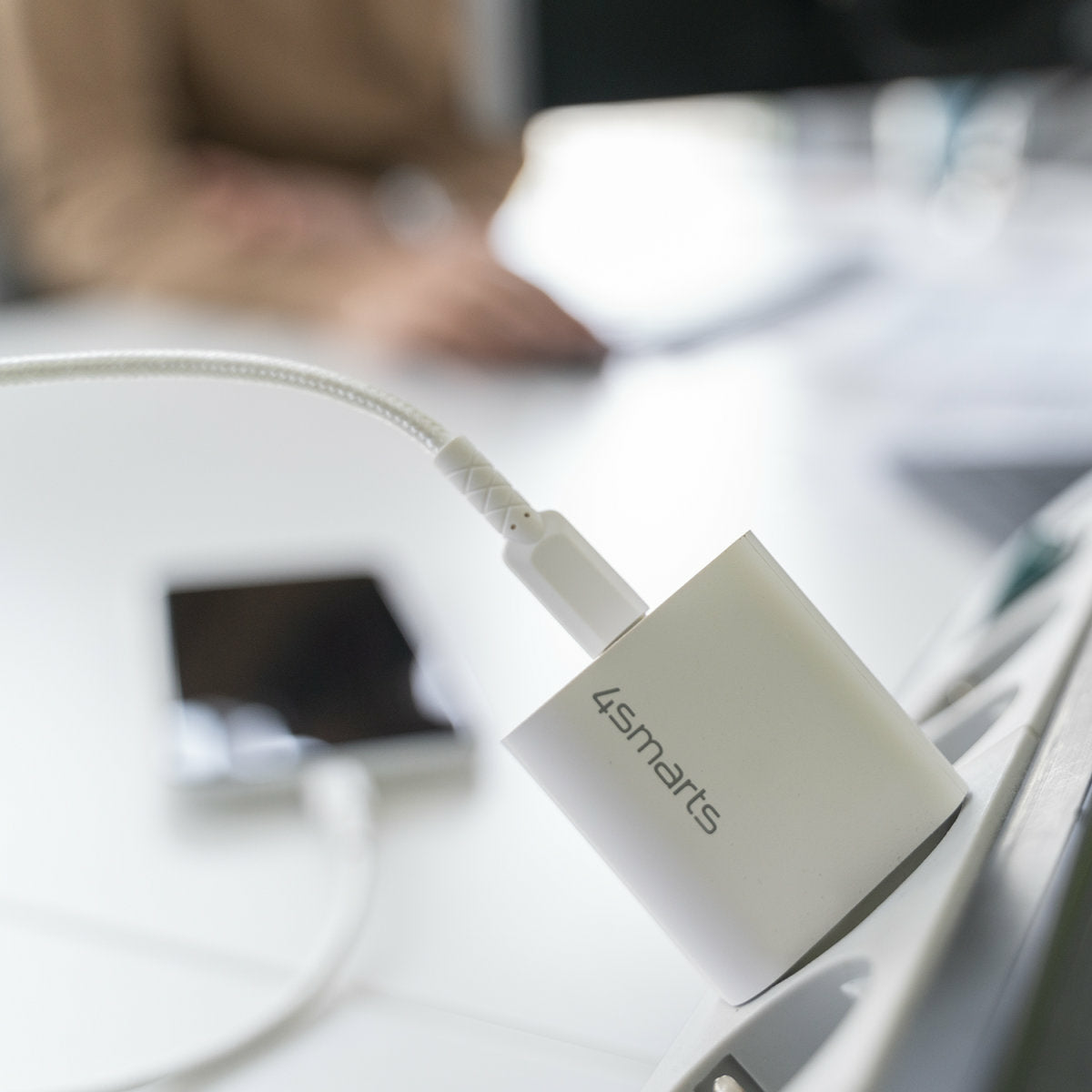 4smarts VoltPlug USB-Ladegerät 20 W – USB-C×1 – PD – Weiss