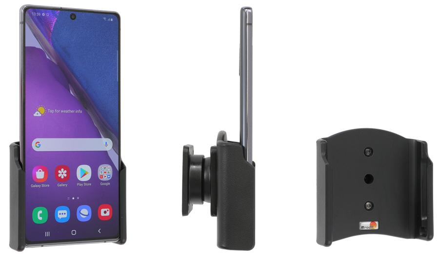 Brodit Auto-Halterung, Schraubbefestigung, 360° – für Samsung Galaxy Note 20 5G – Schwarz, ABS/Acetal