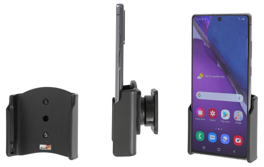 Brodit Auto-Halterung, Schraubbefestigung, 360° – für Samsung Galaxy Note 20 5G – Schwarz, ABS/Acetal