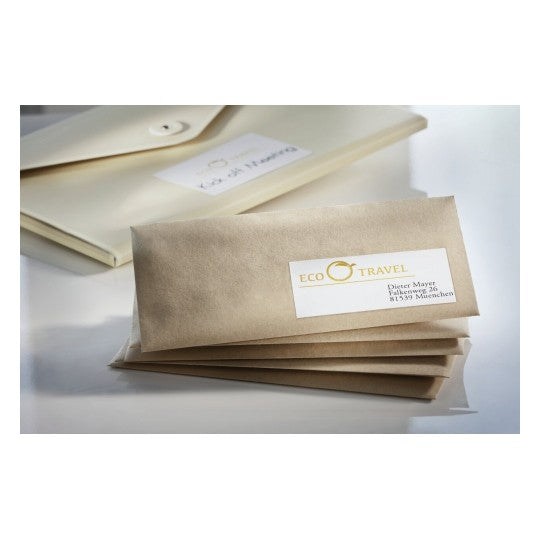 Avery Haftetiketten, 210 mm × 297 mm, naturweiss, Altpapier, permanent, 10 Blatt