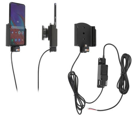 Brodit Auto-Halterung, Schraubbefestigung, 360° drehbar, Ladefunktion 12/24 V – für Samsung Galaxy A40