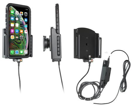 Brodit Auto-Halterung, Lüftung, drehbar, mit Ladefunktion – für iPhone Xs Max, iPhone 11 Pro Max – Schwarz