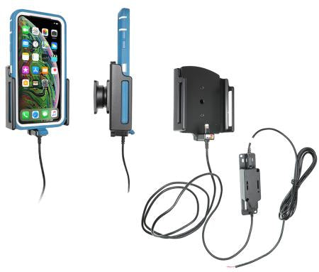 Brodit Autohalterung, Lüftung, 360° drehbar, mit Ladekabel – für iPhone 11 Serie & Xs Max – Schwarz