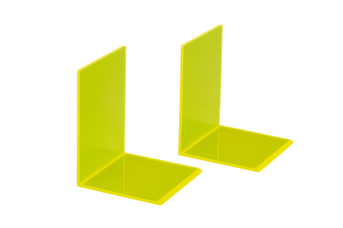 MAUL Buchstützen – gelb transparent, Kunststoff
