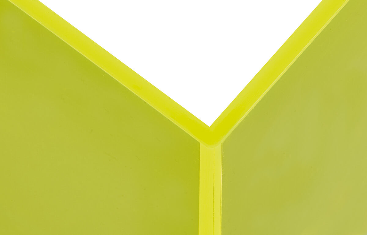 MAUL Buchstütze – 100 × 100 × 130 mm, Acryl, gelb