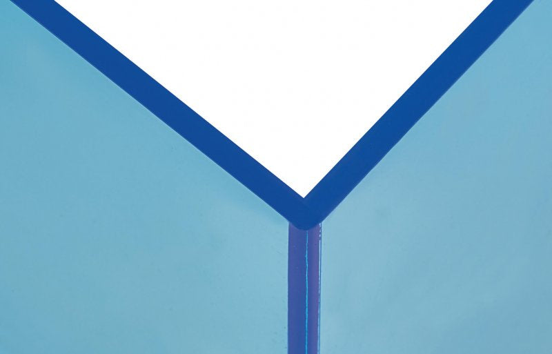 MAUL Buchstützen – blau transparent – 100 × 130 mm – Kunststoff, 2 Stück
