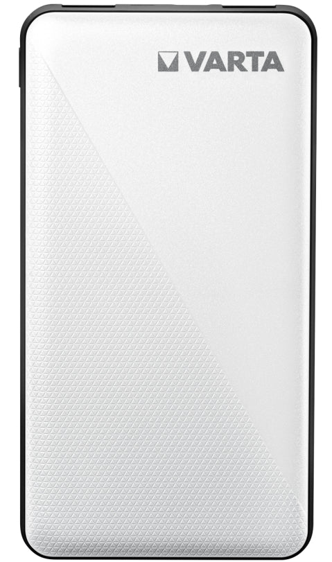 VARTA – Powerbank 10000 mAh, PD 20 W, 2× USB-C, 1× USB-A, Durchgangsladung, für Smartphones, Weiss