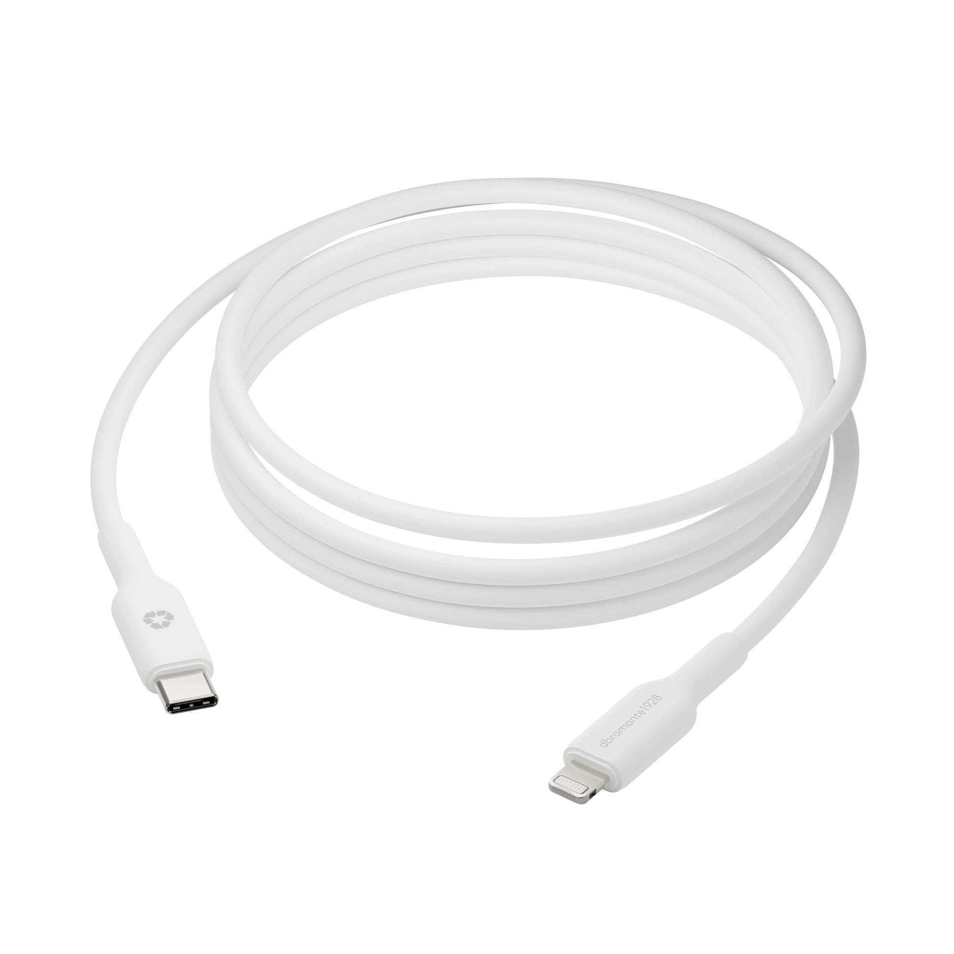 dbramante1928 Kabel – USB-C auf Lightning 2 m, PD 27 W, Weiss – für iPhone/iPad