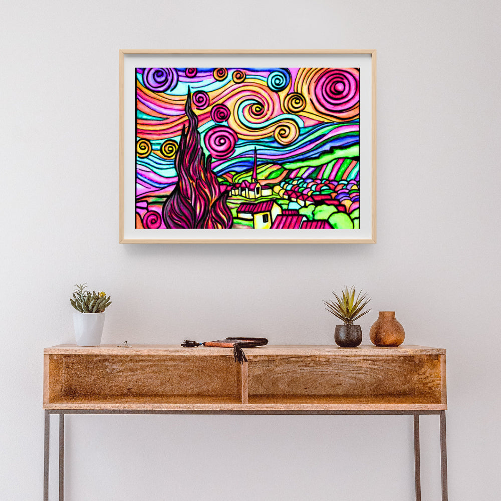 Tataruga Sternenhimmel Ausmalbild – A4 – 1 Seite