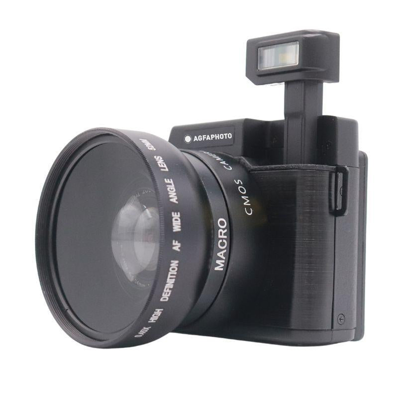 AgfaPhoto Realishot VLG-4K – Vlogging-Kamera, 4K, Klapp-Display, 3,0" Display, Schwarz