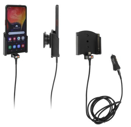 Brodit Auto-Ladegerät – 2× USB, Zigarettenanzünder – für Samsung Galaxy Xcover Pro – Schwarz