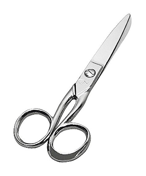 Wedo Universalschere – 11,5 cm, Stahl, für Rechts- und Linkshänder, spitz, Metallgriffe, Silber