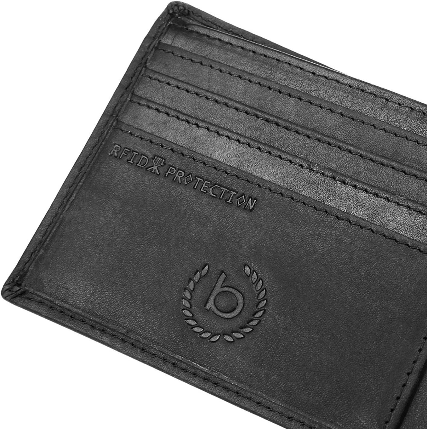 Bugatti cases Bugatti – Romano Scheintasche – RFID-Schutz, 4 Kartentaschen, Münzfach – 120×90×10 mm – Schwarz – 1 Stk.